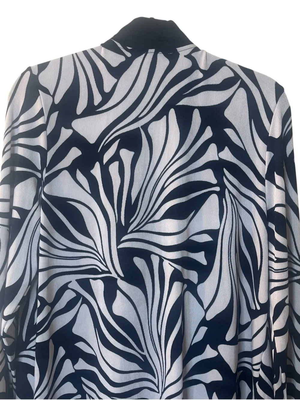 Chico's Zebra-Print Lily Chiffon Open Cardigan Jacket Sz L